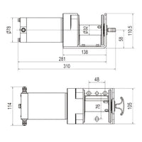 Rock RP2000 el-trailerspil 12 Vdc 1,9HK (1,4Kw) 907 kg