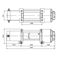 Rock RP5000 el-trailerspil 12 V 3,8HK (2,8Kw) 2268 kg m/tov