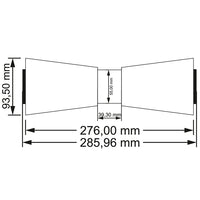Kølrulle blå 286x93mm hul ø21mm