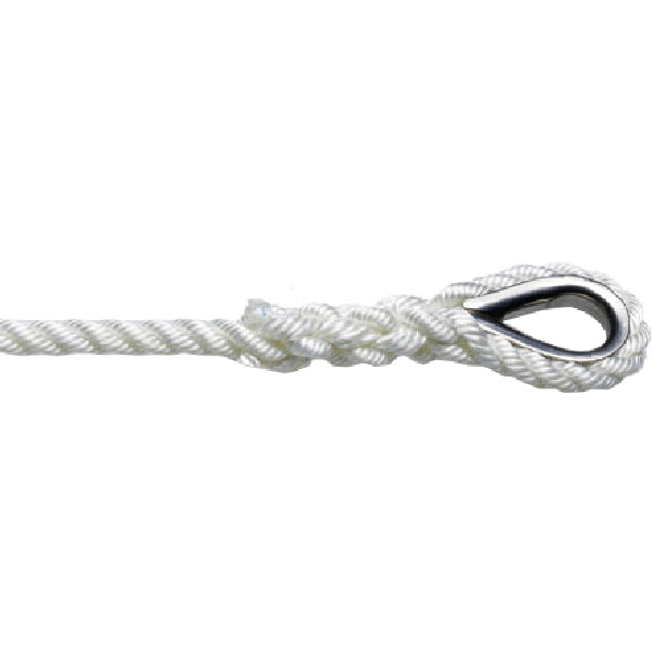 Robline ankerline 3 slået med kovs, Hvid mm x 40m