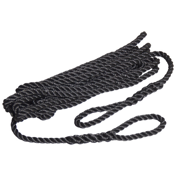 Robline fenderline sort 3-slået 2pak