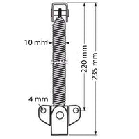 Fjederlugeholder A2 rustfrit stål L-235mm