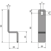 Roca rigel vinkel S 55-90mm til 1052459