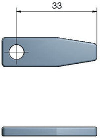 Roca rigel 2,5" kort, lige