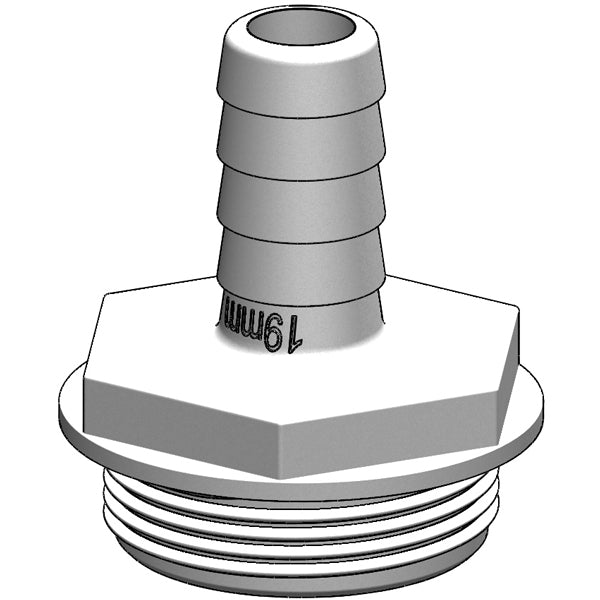 Trudesign Slangestuds 1 1/2" hvid, til y-ventil