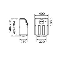 Nuova Rade septiktank vertikal 40L 302 x 250 x 540 mm brun