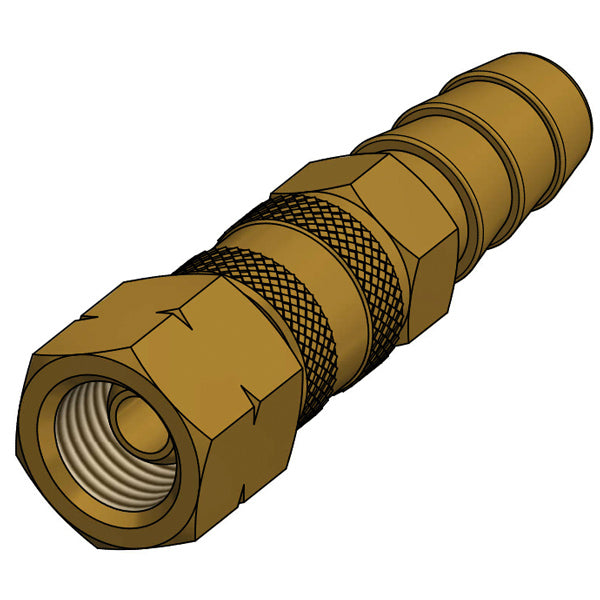 Gas quick connector 1/4" gevind - slangestuds blister