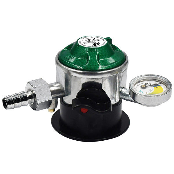 Gas regulator Jumpo click on med manometer & slangestuds Ø10