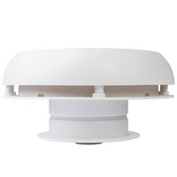 Marinco 3" Day & Night solcelle ventilator, plast hvid