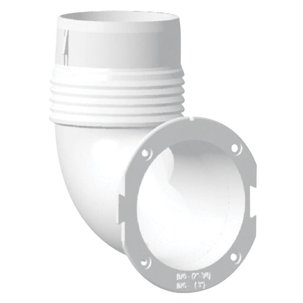 Nuova rade Slangeadapter 90° til ventilgæller 70 eller 76mm