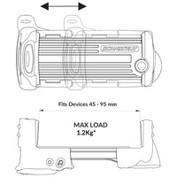 Scanstrut Smart mobil klemme holder 45-95mm
