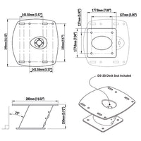 ScanStrut PowerTower til radar, sort 150mm/6"