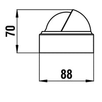 Riviera kompas STELLA BS1 65mm -hvid med hvid rose