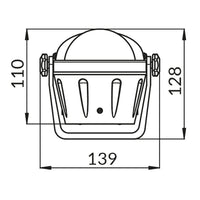 Riviera kompas ARTICA BA2, 70mm, med bøjle hvid
