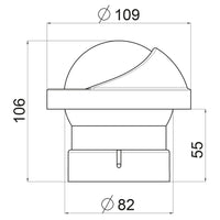 Riviera kompas ARTICA BA1 SLIM, 70mm, nedbygning sort