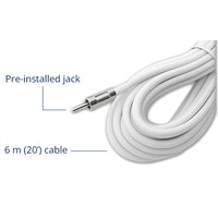 Scout Titan KS-120 AM/FM antenne 1,2m, 6m kabel med Jack stik