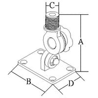 Plast antenneholder 4-vejs