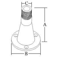 Glomex V9174 Antenneholder for dæksmontering i RF stål