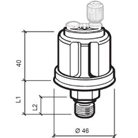 Vdo sensor olie tryk 5 bar, m18x1,5, 6-24v