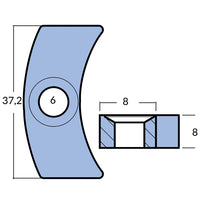 Tecnoseal Monterings beslag til 2-delt volvo 120s anode