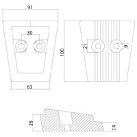Tecnoseal Zinkanode volvo sx-drev 100x91x63mm