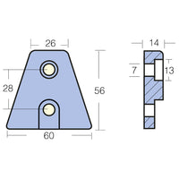 Tecnoseal Zinkanode volvo dpx 60x56mm (876638)