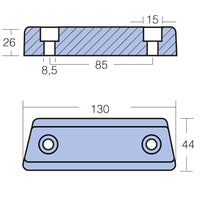Tecnoseal Aq-drev anode