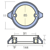 Tecnoseal zinkring for 290 duo prop fra 2002