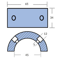 Tecnoseal zink gori ringanode, 15 & 16,5"