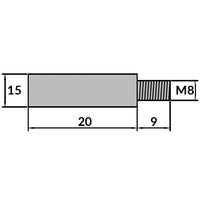 Tecnoseal Yanmar motorzink 20x15mm M8