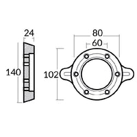 Tecnoseal zinkanode Sole sejldrev