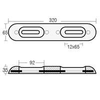 Tecnoseal zink til fairline 320x65x35mm 2.20kg