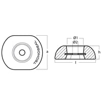 Tecnoseal Zink til Fairline/Sealine Ø98 mm