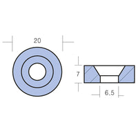 Tecnoseal Zinkanode suzuki/johnson/evinrude/mercury/tohatsu