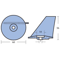 Tecnoseal Zinkanode mercury/tohatsu 30- 40hk 2-t
