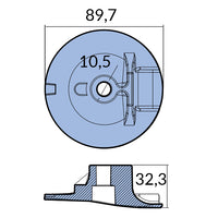 Tecnoseal Aluanode yamaha vf200-250 & f300-350 (6aw-45619-00