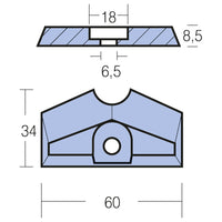 Tecnoseal Zinkanode yamaha 2-4 a/b og