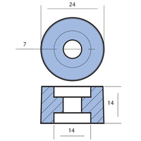 Tecnoseal Zinkanode honda 20-225 hk