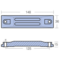 Tecnoseal Zinkanode honda 40 & 50 hk