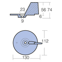 Tecnoseal Zinkanode honda75/90/115/130hk