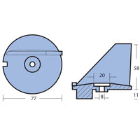 Tecnoseal Zinkanode tohatsu 60-140 hk