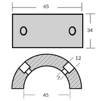 1852 Zink Gori ringanode, propel 15 & 16,5"