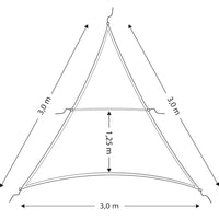 Solsejl/presenning trekantet