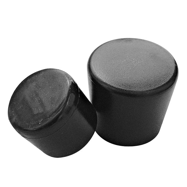 Endeprop, udvendig, sort PVC til rør Ø25mm, 4
