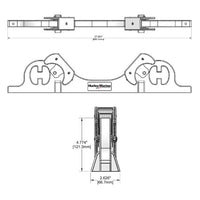 Hurley Davits, Chocks fixed, Max 453kg (no deck plates)