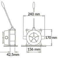 Lænsepumpe manuel 38mm løs/arm