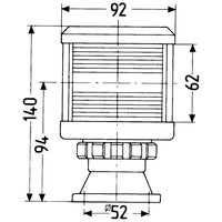 DHR35 Styr-/bagbord lanterne på fod