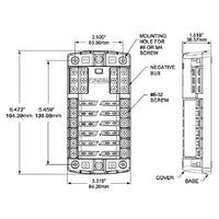 Blue Sea Busbar 6 Pos med Jord