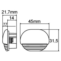 Hella easy fit led lampe ip67 forkromet 12v/24v -hvid lys