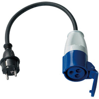 1852 CEE 220V hun til almindelig han - 0.50m kabel 2.5mm2